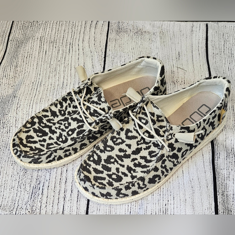 Woman's  HEY DUDE animal print shoes